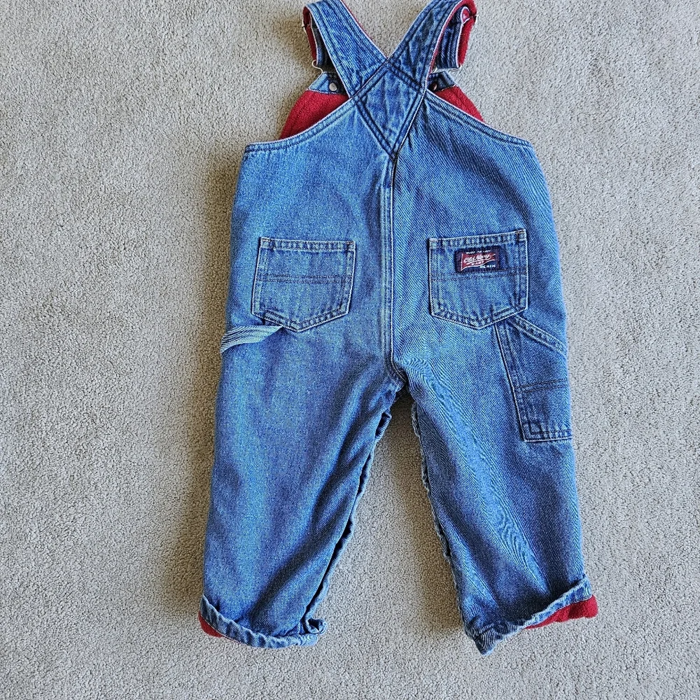 Vintage Old Navy Fleece Lined Denim Overalls